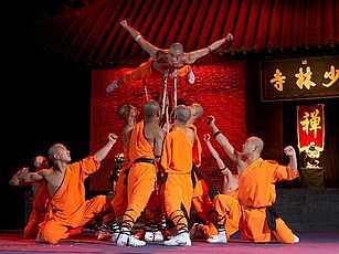 Die Mönche des traditionellen Shaolin Kung Fu